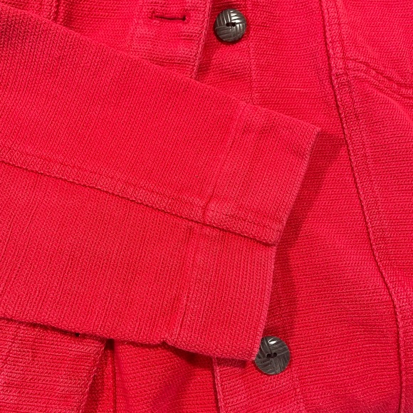 Chico's Red Button-Up Jacket - Picture 6 of 7